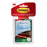  Command Outdoor Rope Light Clips 17301CLRAW-ES Clear, Pack of 12